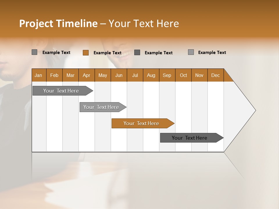 Man Looking Over Colleague's Shoulder PowerPoint Template