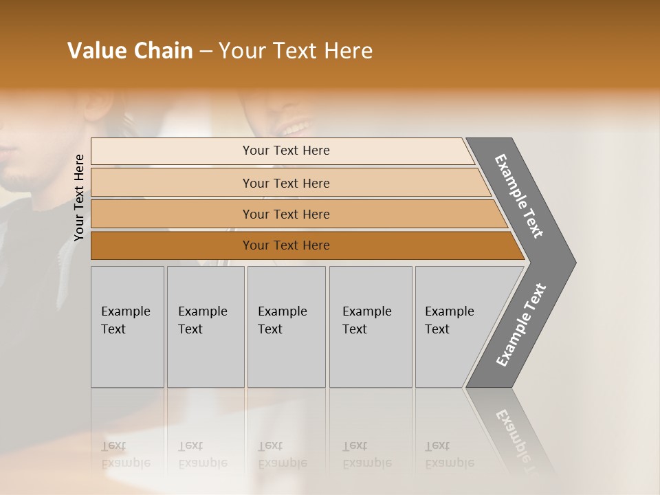 Man Looking Over Colleague's Shoulder PowerPoint Template