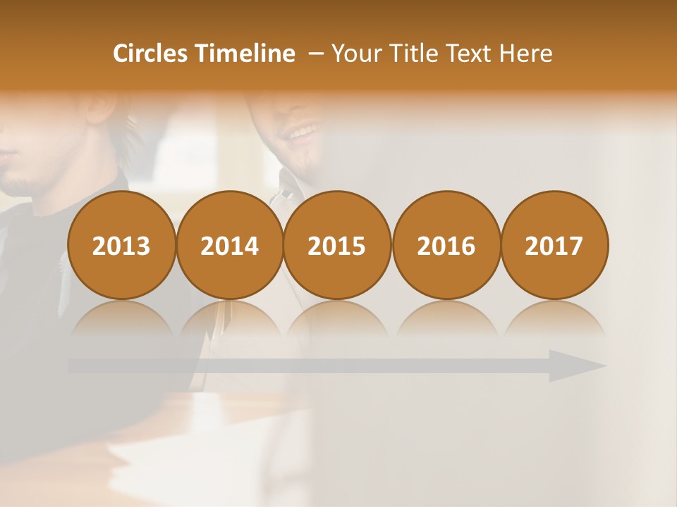 Man Looking Over Colleague's Shoulder PowerPoint Template