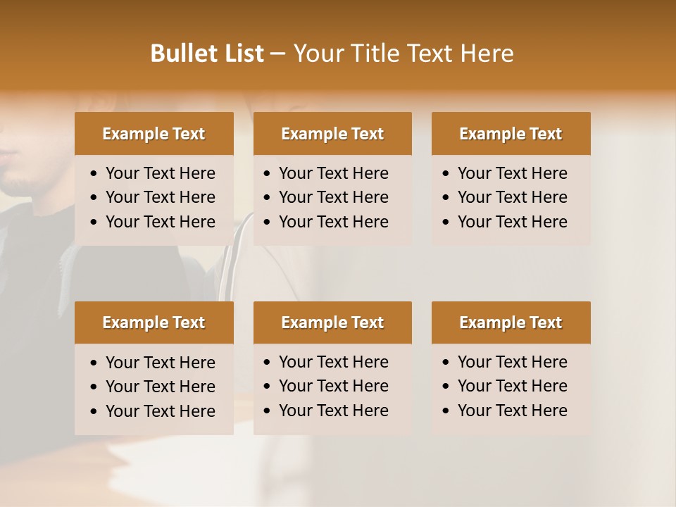 Man Looking Over Colleague's Shoulder PowerPoint Template