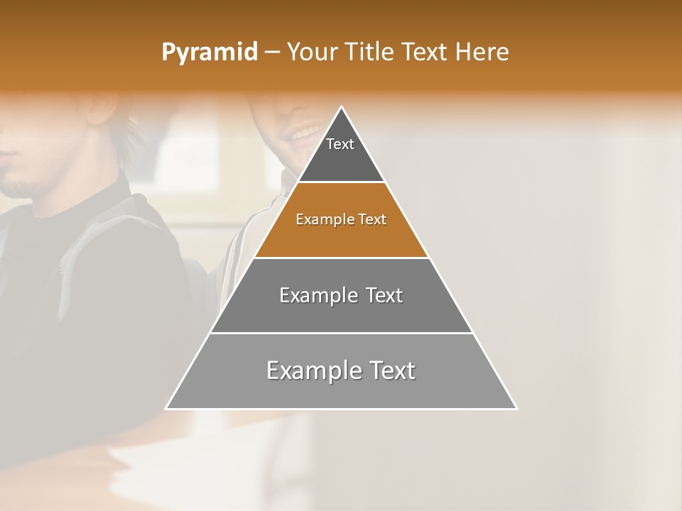 Man Looking Over Colleague's Shoulder PowerPoint Template