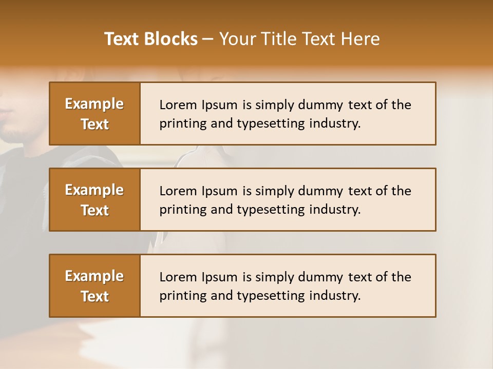 Man Looking Over Colleague's Shoulder PowerPoint Template