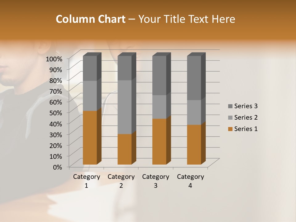 Man Looking Over Colleague's Shoulder PowerPoint Template