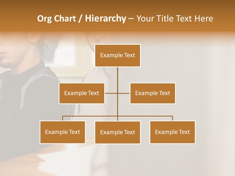 Man Looking Over Colleague's Shoulder PowerPoint Template