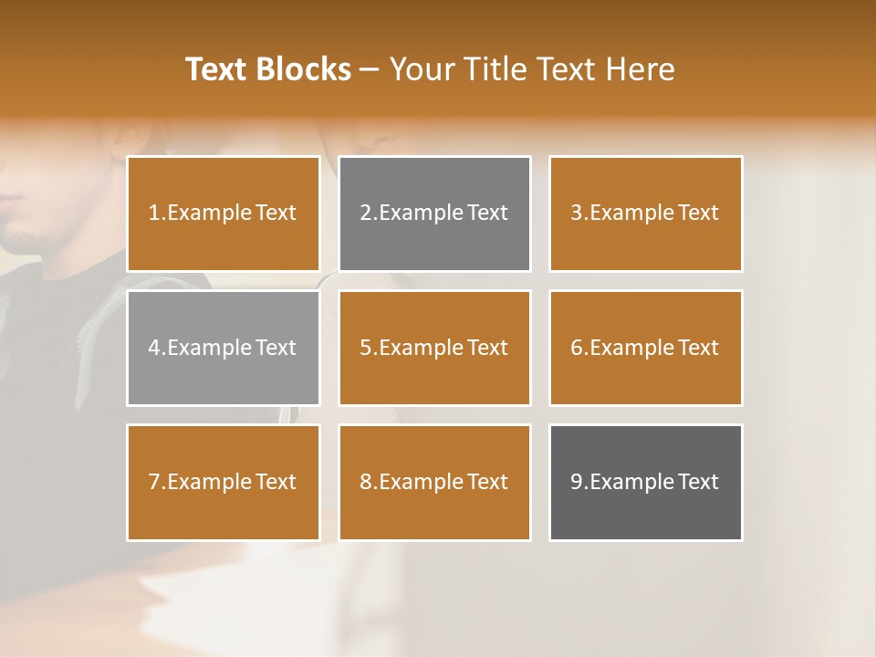 Man Looking Over Colleague's Shoulder PowerPoint Template