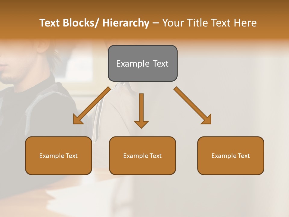 Man Looking Over Colleague's Shoulder PowerPoint Template