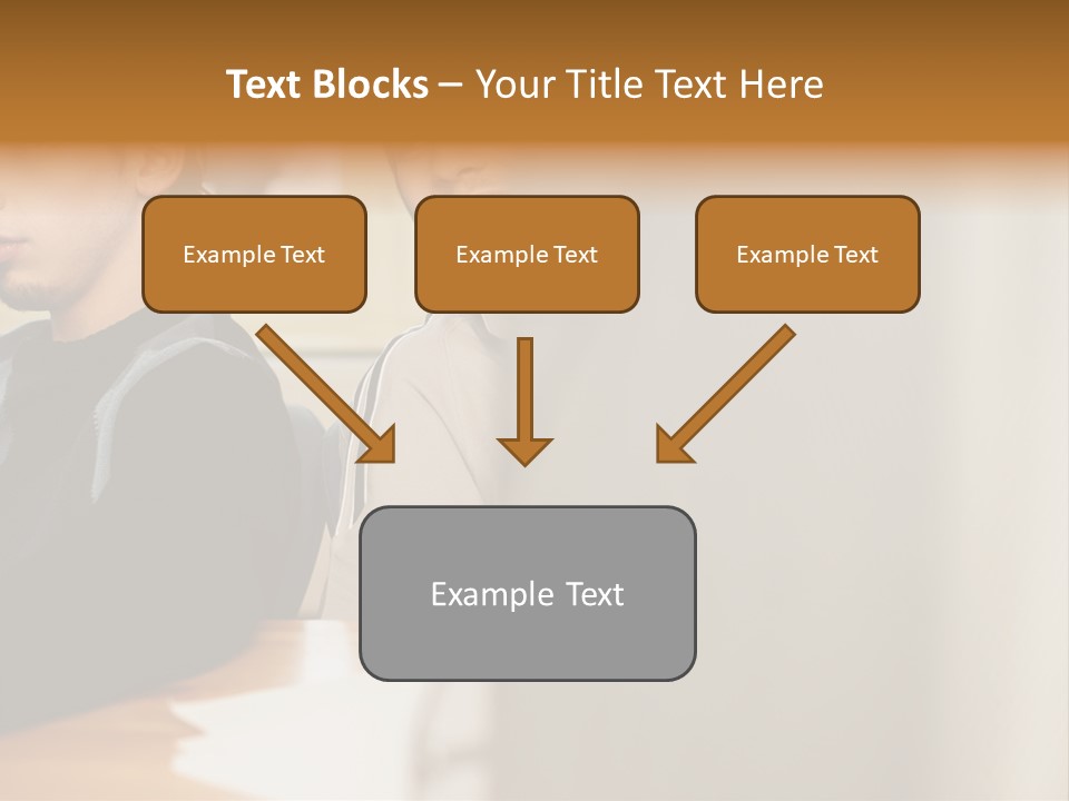 Man Looking Over Colleague's Shoulder PowerPoint Template
