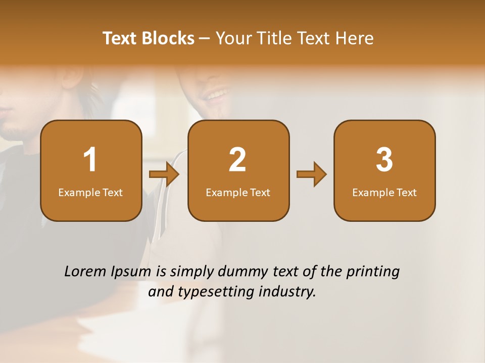 Man Looking Over Colleague's Shoulder PowerPoint Template
