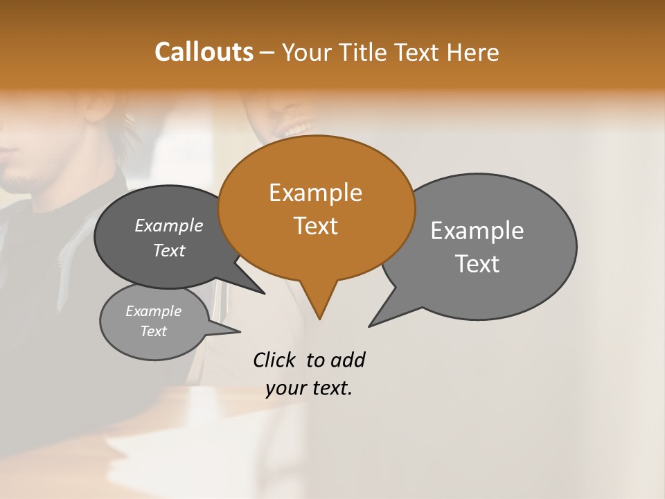 Man Looking Over Colleague's Shoulder PowerPoint Template