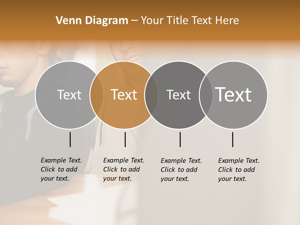Man Looking Over Colleague's Shoulder PowerPoint Template