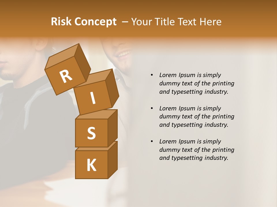 Man Looking Over Colleague's Shoulder PowerPoint Template