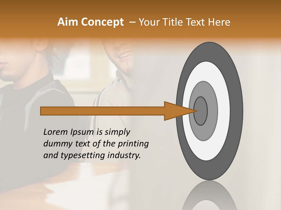 Man Looking Over Colleague's Shoulder PowerPoint Template