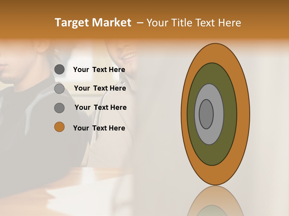 Man Looking Over Colleague's Shoulder PowerPoint Template