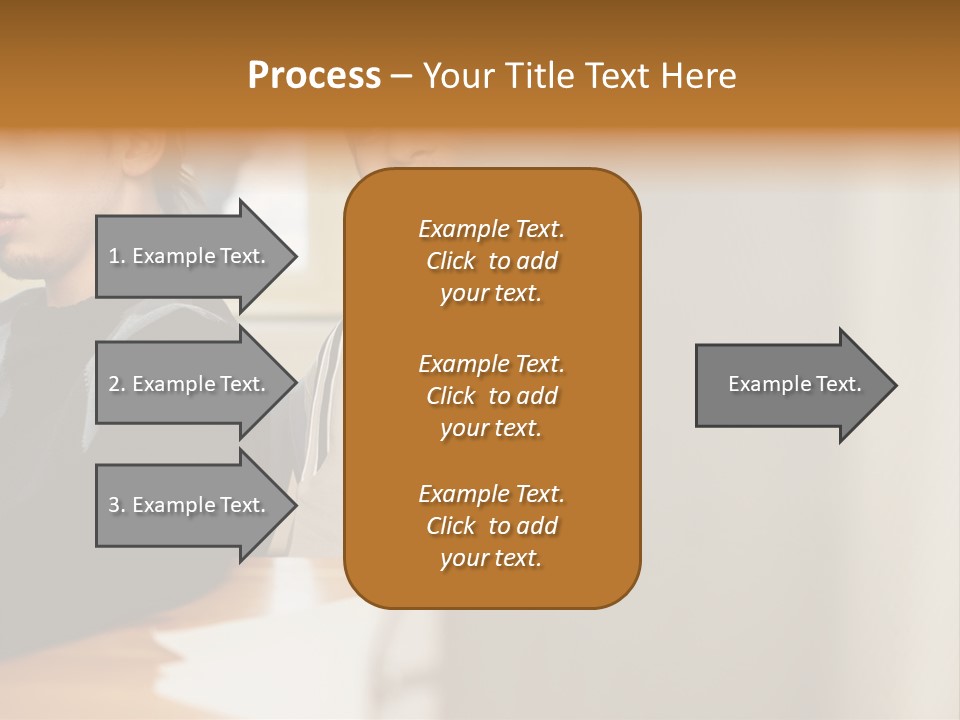 Man Looking Over Colleague's Shoulder PowerPoint Template