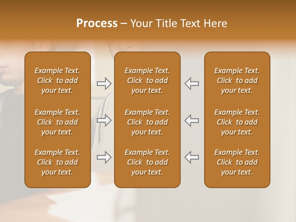 Man Looking Over Colleague's Shoulder PowerPoint Template