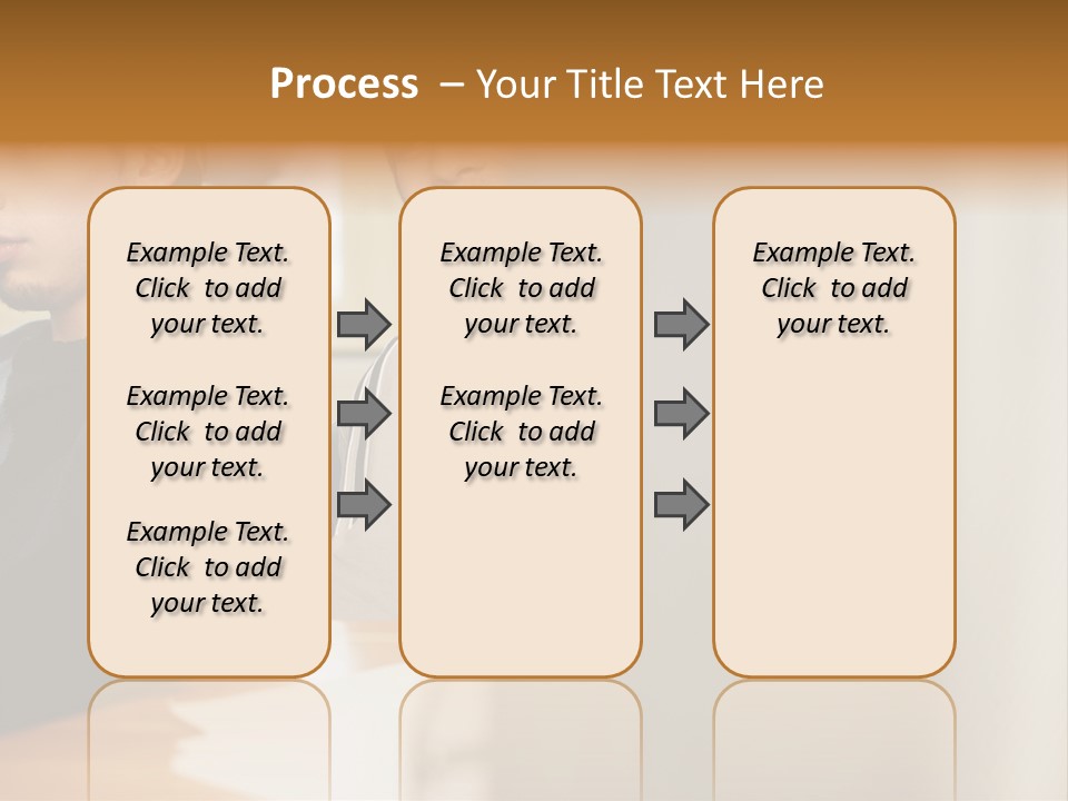 Man Looking Over Colleague's Shoulder PowerPoint Template