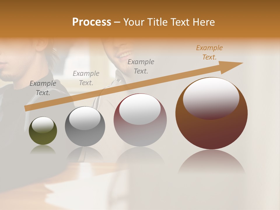 Man Looking Over Colleague's Shoulder PowerPoint Template