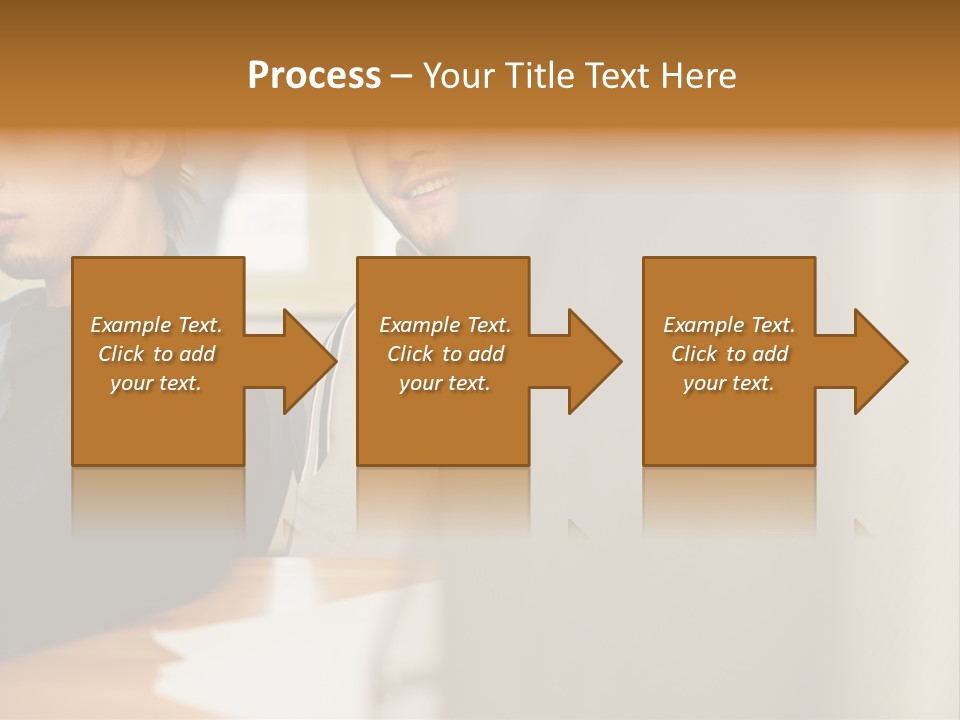 Man Looking Over Colleague's Shoulder PowerPoint Template