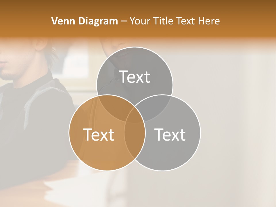 Man Looking Over Colleague's Shoulder PowerPoint Template
