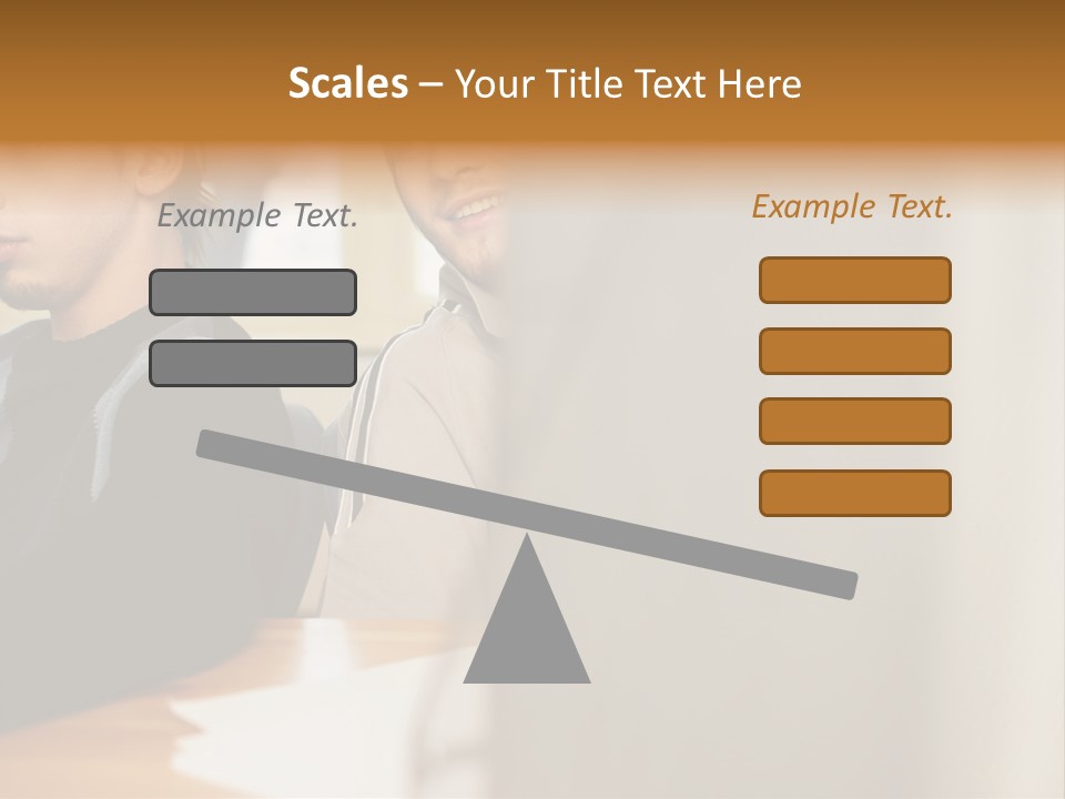 Man Looking Over Colleague's Shoulder PowerPoint Template