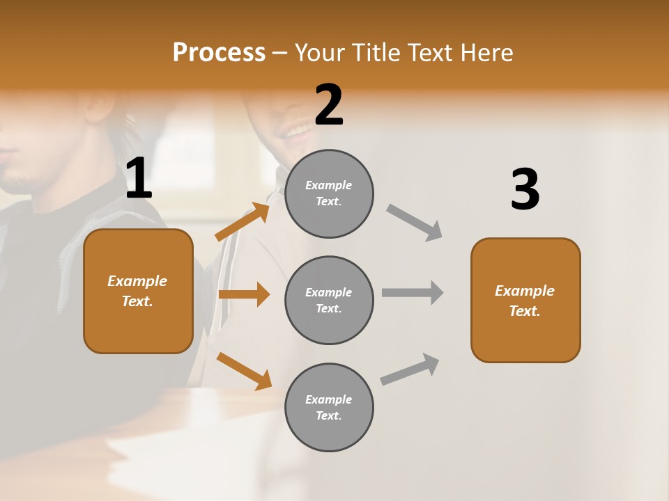 Man Looking Over Colleague's Shoulder PowerPoint Template