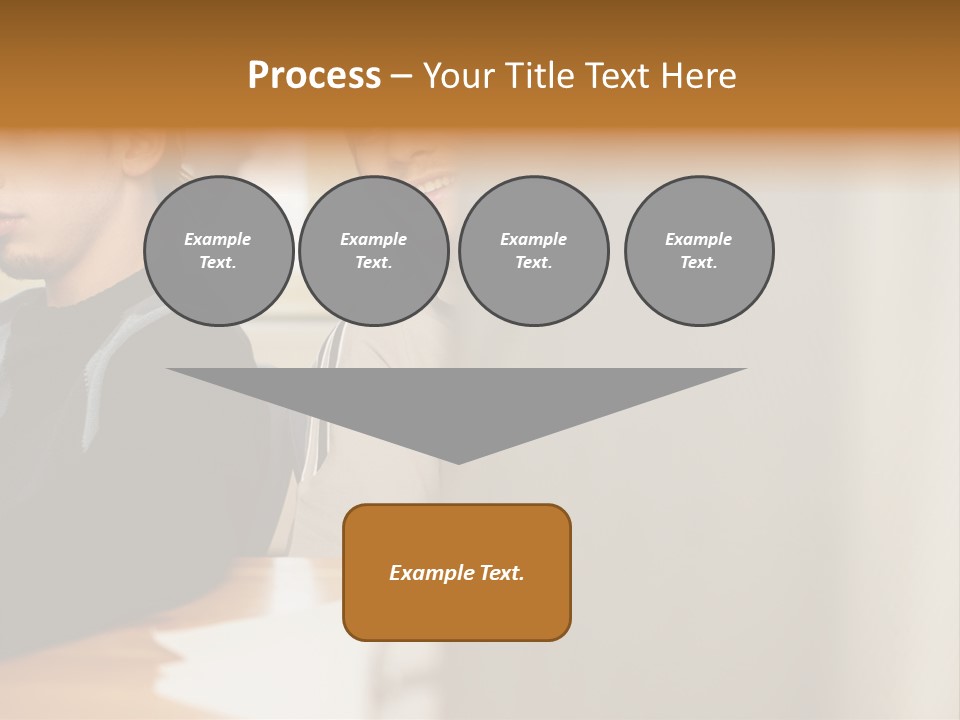 Man Looking Over Colleague's Shoulder PowerPoint Template