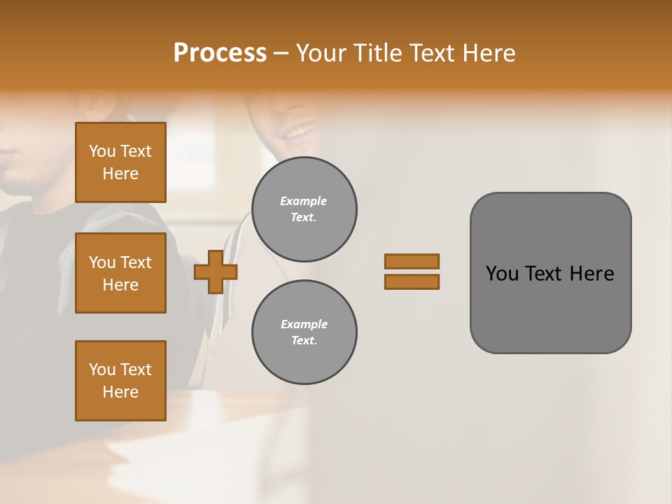 Man Looking Over Colleague's Shoulder PowerPoint Template