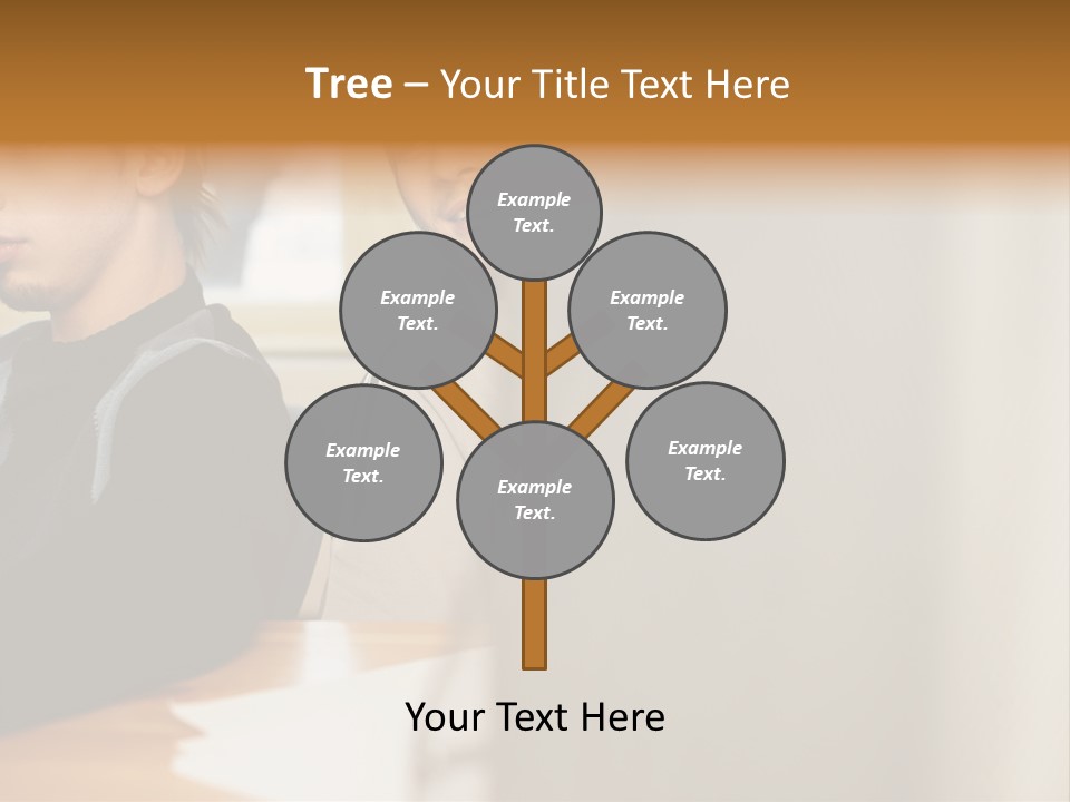 Man Looking Over Colleague's Shoulder PowerPoint Template