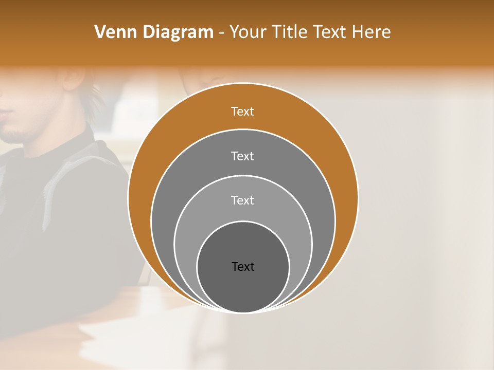Man Looking Over Colleague's Shoulder PowerPoint Template