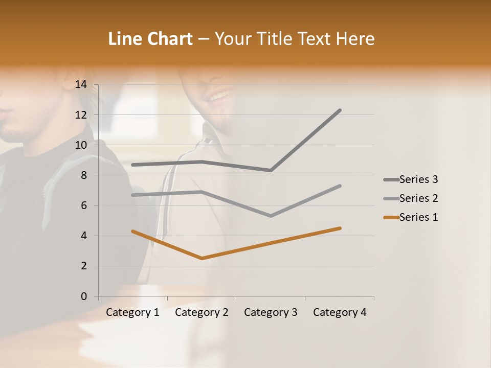 Man Looking Over Colleague's Shoulder PowerPoint Template