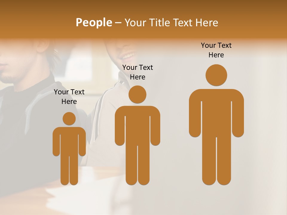 Man Looking Over Colleague's Shoulder PowerPoint Template