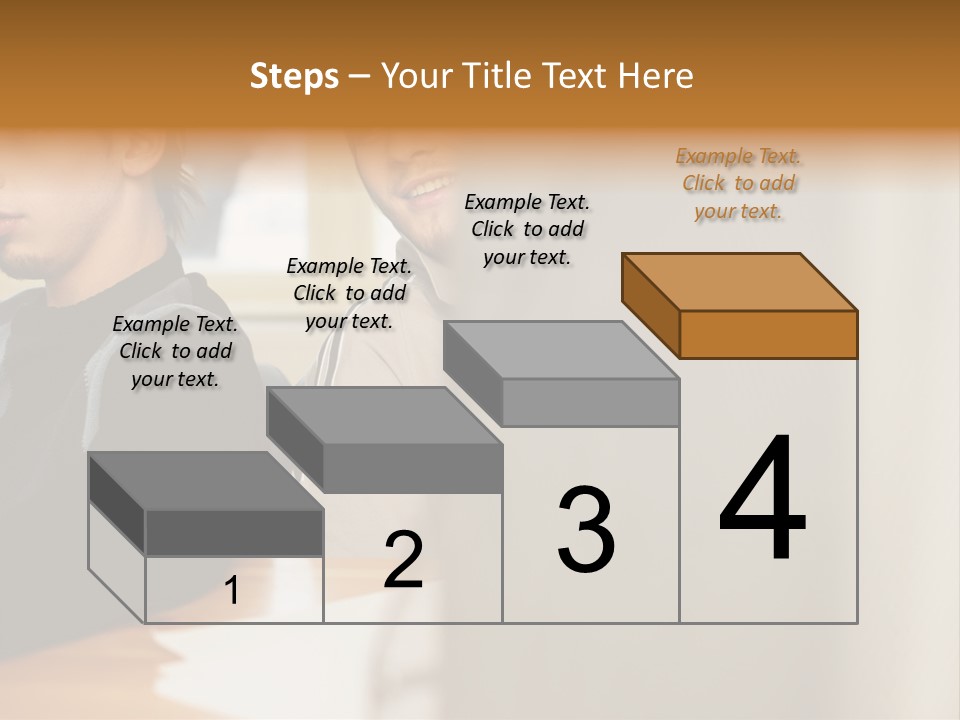 Man Looking Over Colleague's Shoulder PowerPoint Template