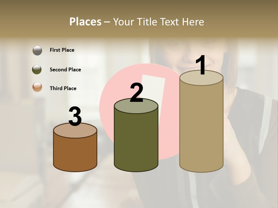 Woman Holding A No Entry Sign PowerPoint Template