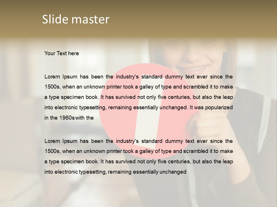 Woman Holding A No Entry Sign PowerPoint Template