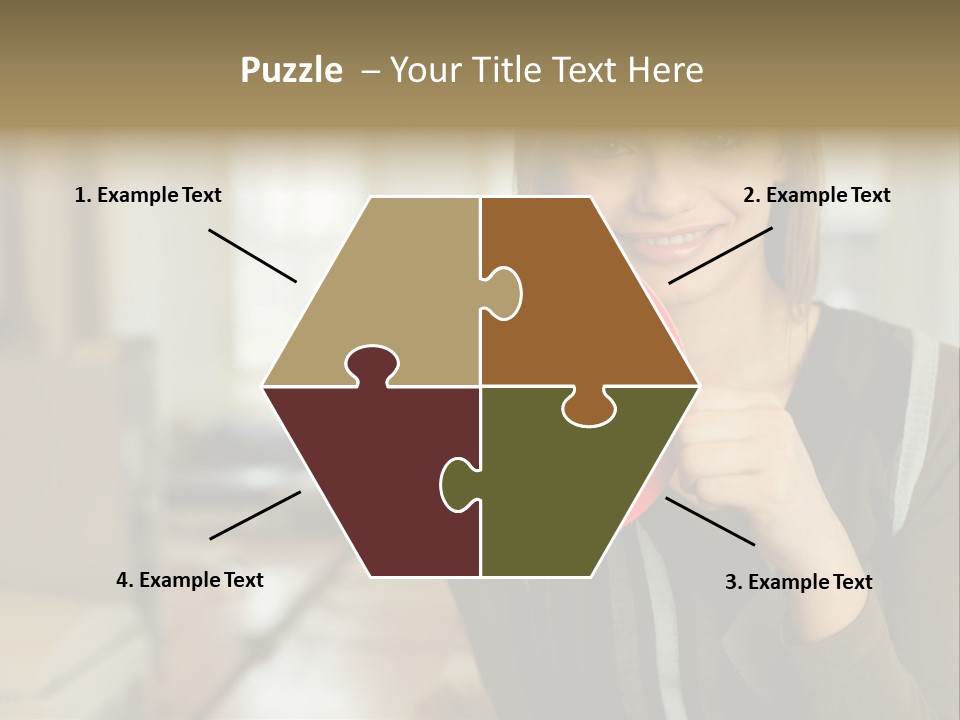 Woman Holding A No Entry Sign PowerPoint Template