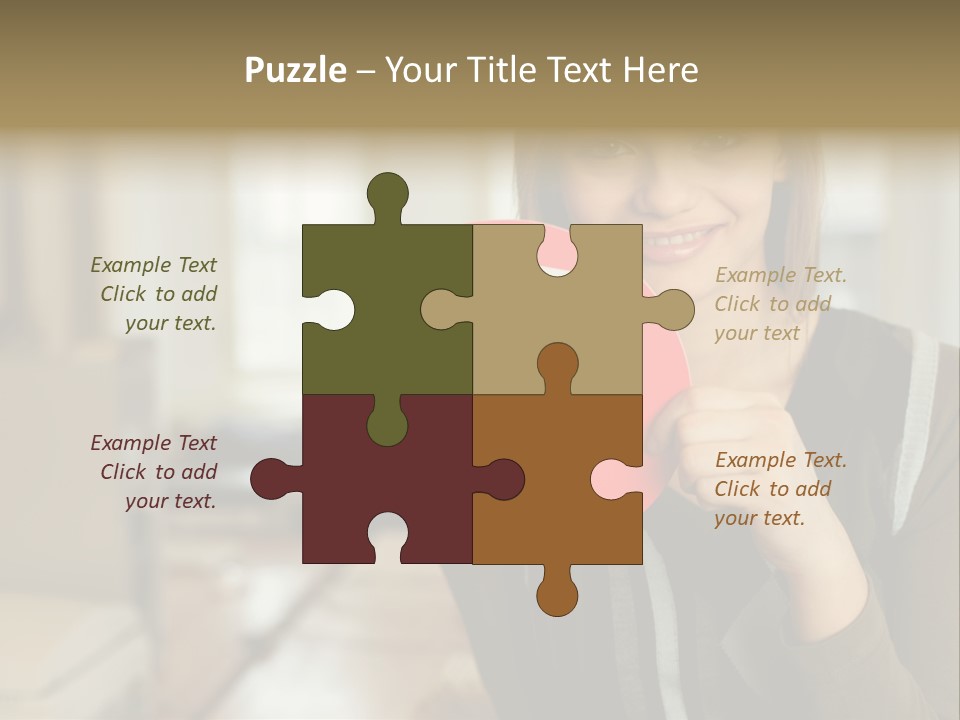 Woman Holding A No Entry Sign PowerPoint Template