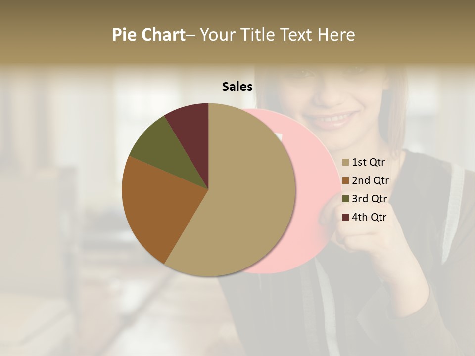 Woman Holding A No Entry Sign PowerPoint Template