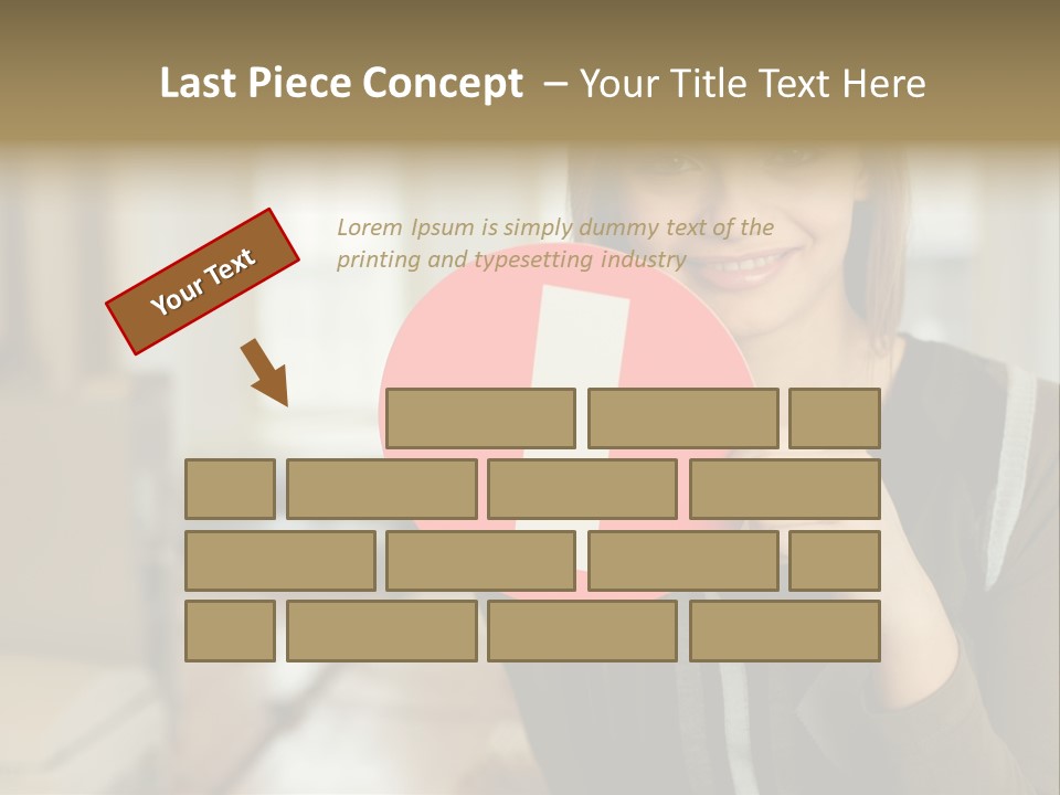 Woman Holding A No Entry Sign PowerPoint Template
