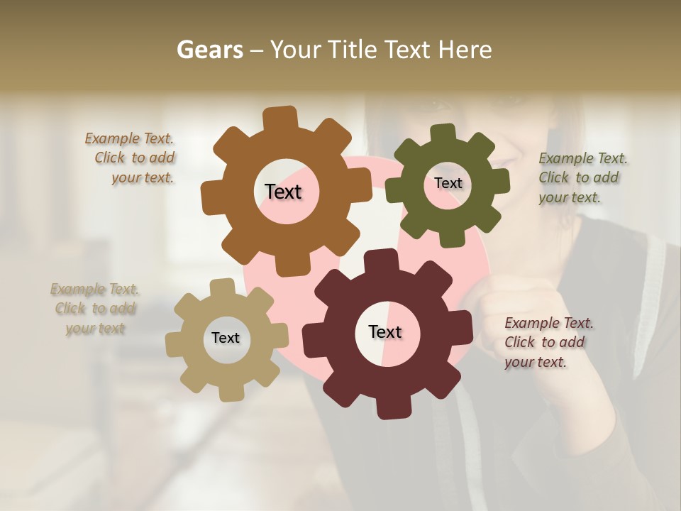 Woman Holding A No Entry Sign PowerPoint Template