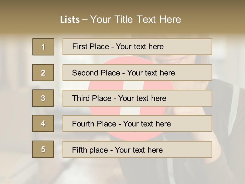 Woman Holding A No Entry Sign PowerPoint Template