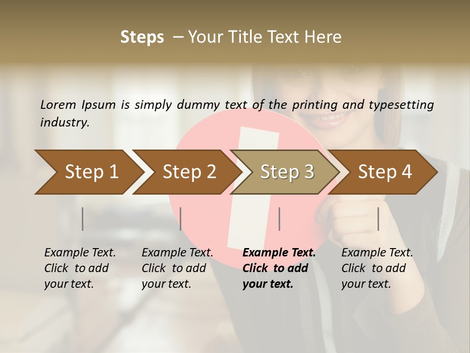 Woman Holding A No Entry Sign PowerPoint Template