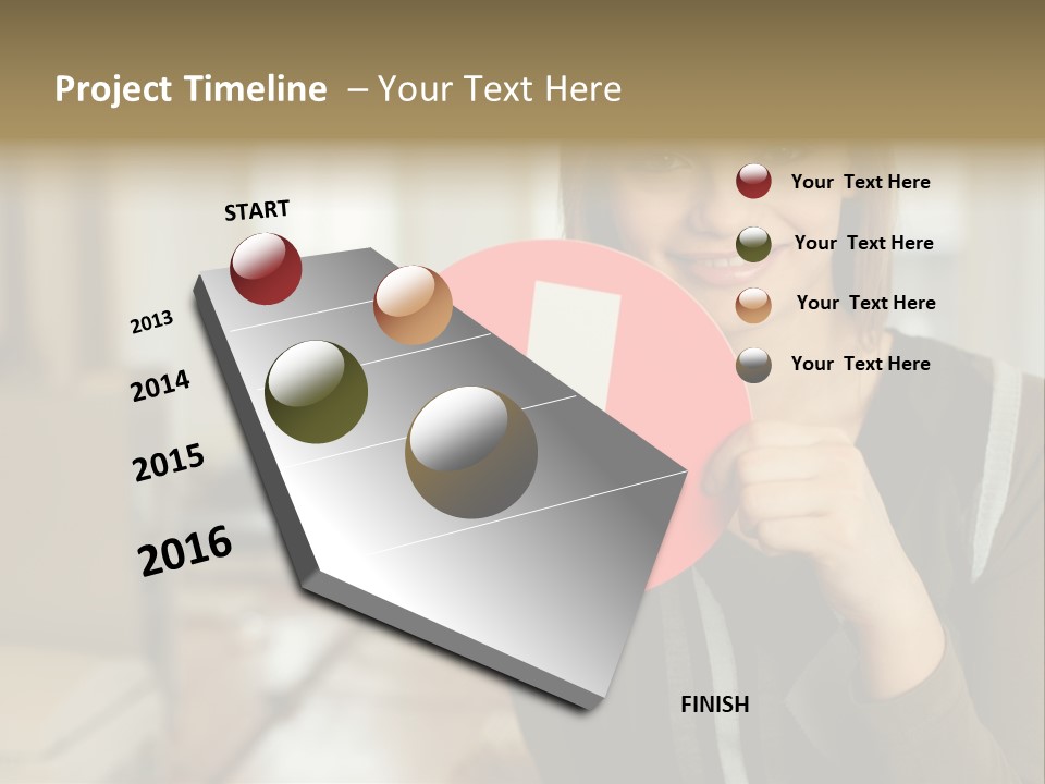 Woman Holding A No Entry Sign PowerPoint Template