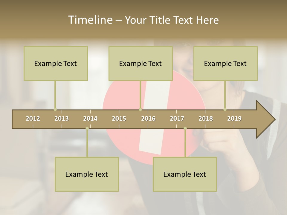 Woman Holding A No Entry Sign PowerPoint Template