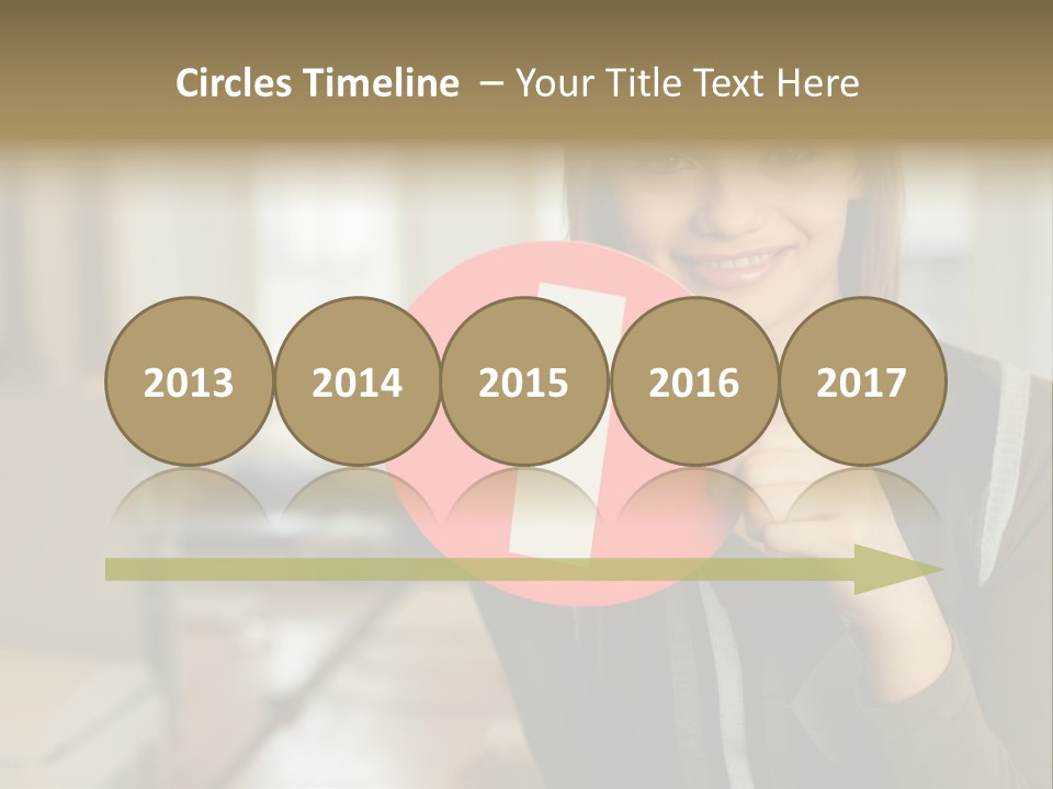 Woman Holding A No Entry Sign PowerPoint Template