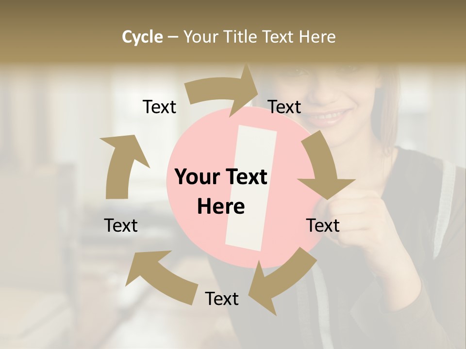 Woman Holding A No Entry Sign PowerPoint Template