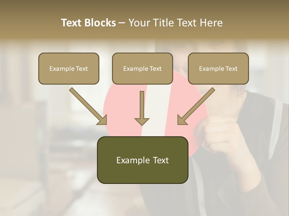 Woman Holding A No Entry Sign PowerPoint Template
