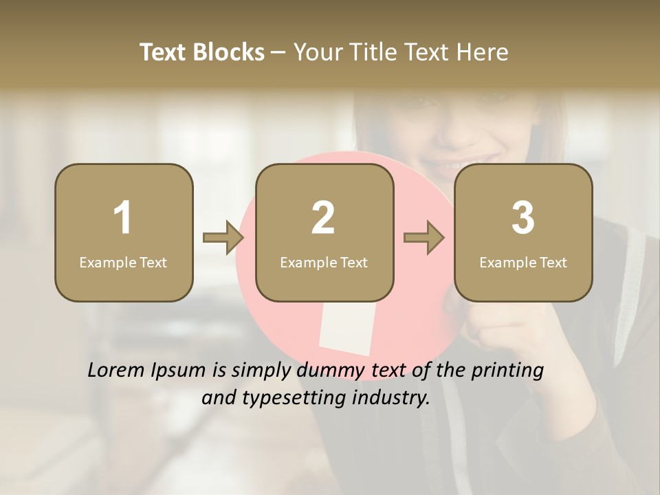 Woman Holding A No Entry Sign PowerPoint Template