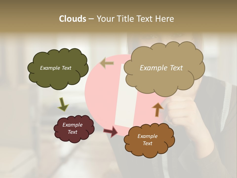 Woman Holding A No Entry Sign PowerPoint Template