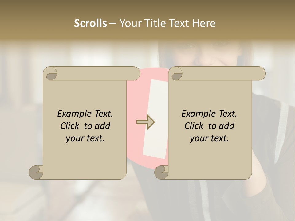 Woman Holding A No Entry Sign PowerPoint Template