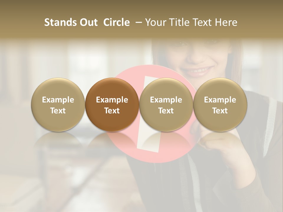 Woman Holding A No Entry Sign PowerPoint Template